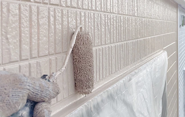 施工事例：外壁塗装の様子