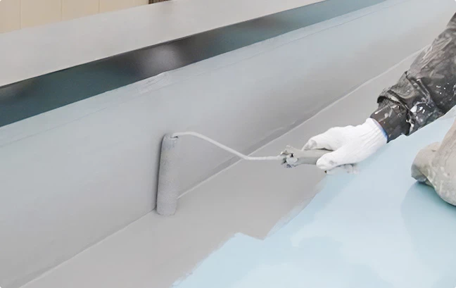 施工事例：防水工事の様子