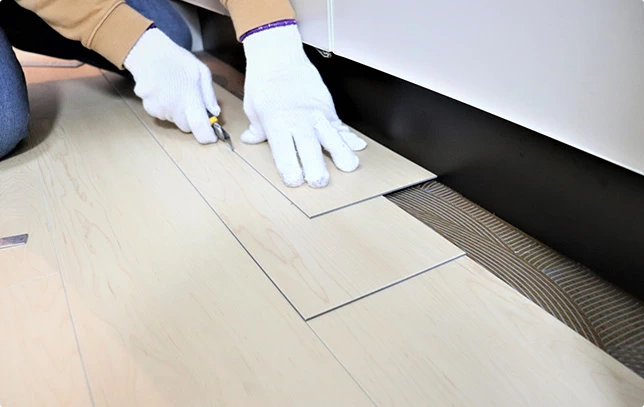 施工事例：床材の様子